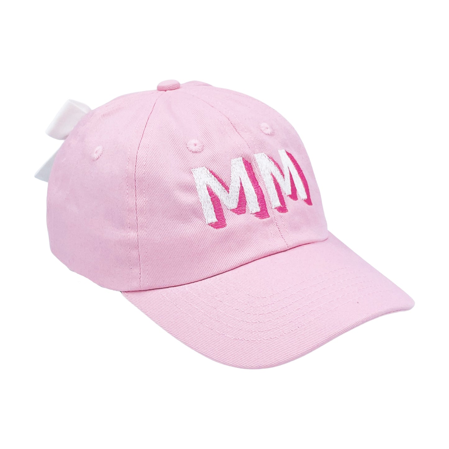 Customizable Bow Baseball Hat in Palmer Pink (Baby)