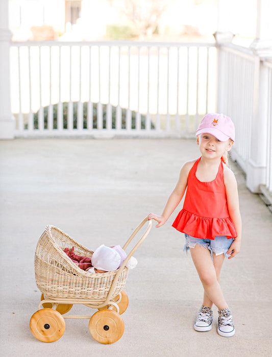 Ruffle Swimsuit Bow Baseball Hat (Girls)